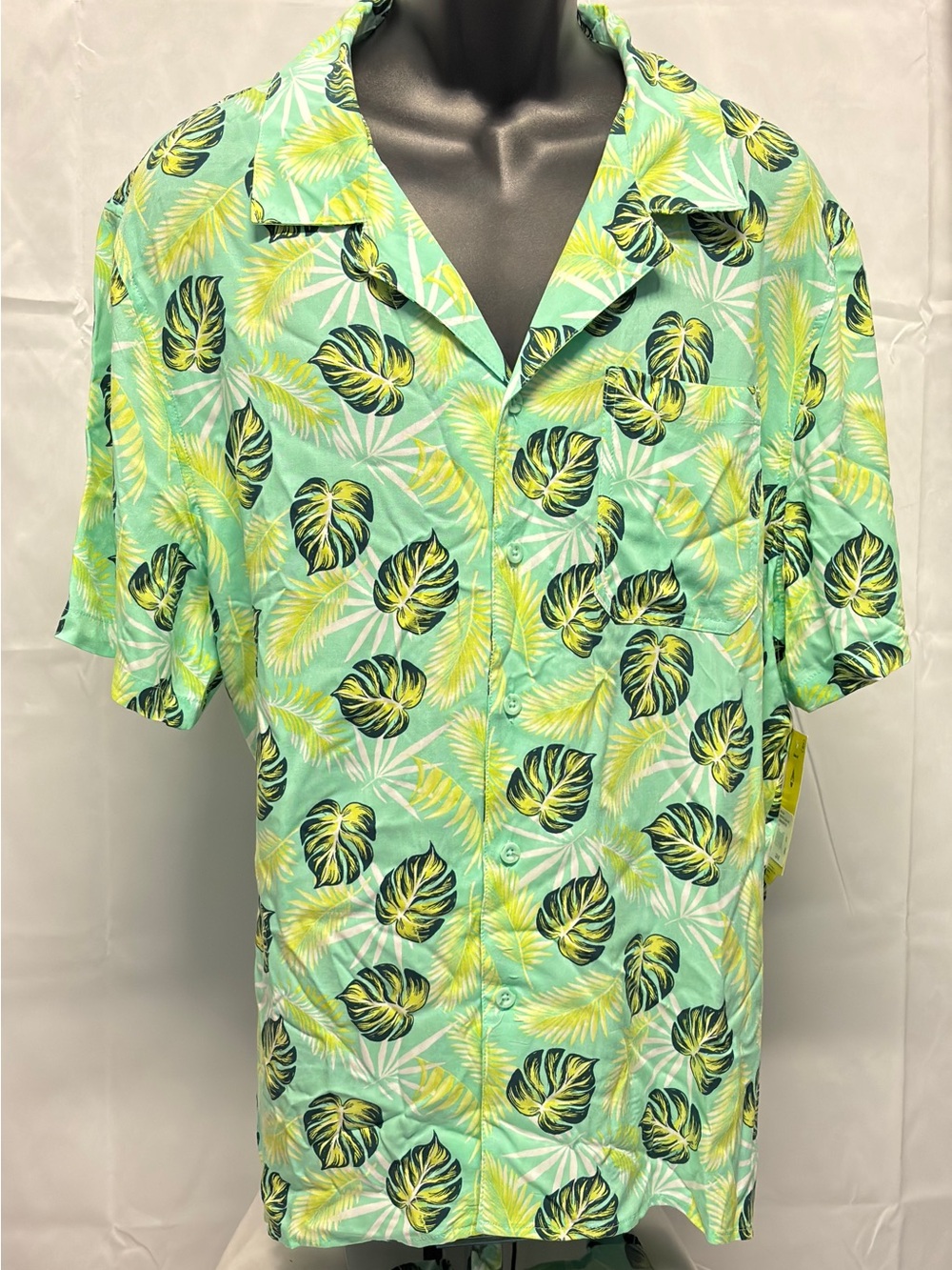 O'Rageous Men's Palm Floral Cabana Short Sleeve Hawaiian Shirt XL NWT